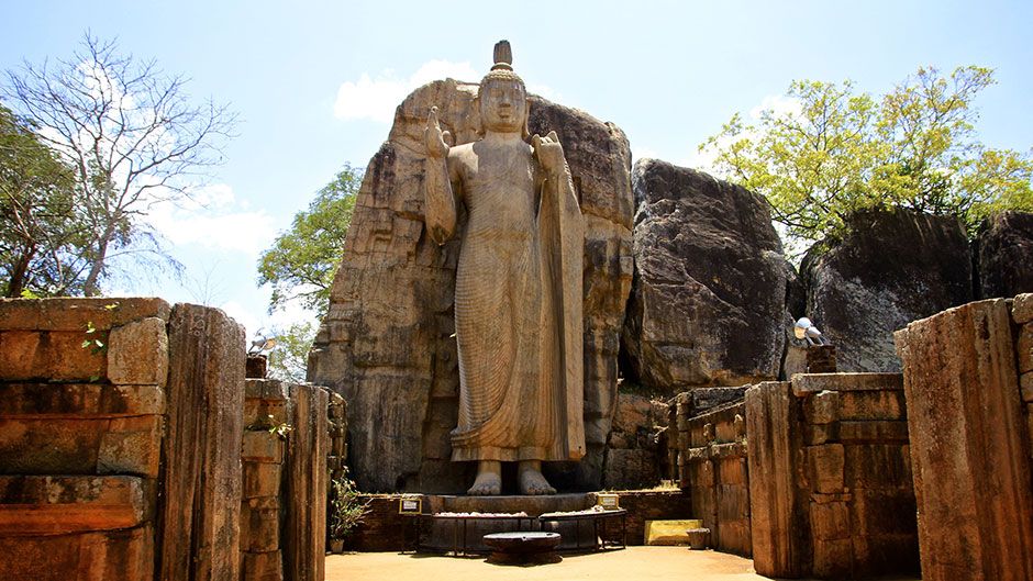 Sacred cultural sites during Poson in June