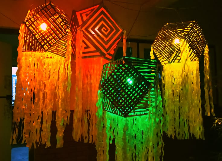 Illuminated Vesak festival celebrations