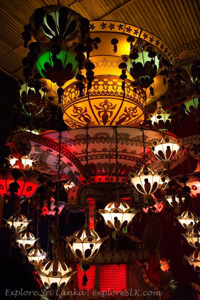 Evening Vesak lantern displays