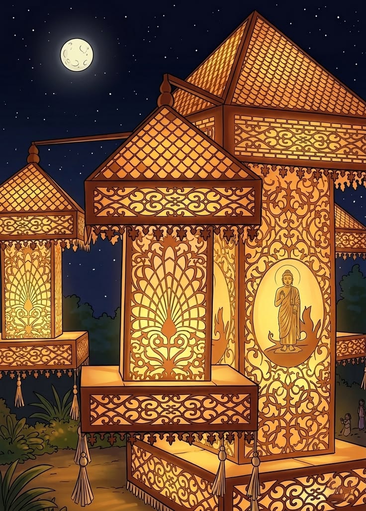 Temple celebrations during Vesak